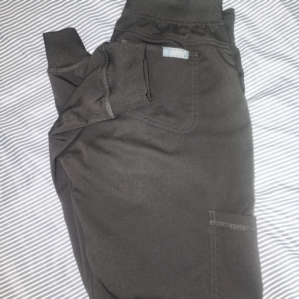 Med Couture Black Jogger Pants